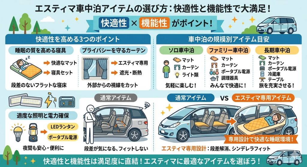 エスティマ 快適性と機能性で選ぶ